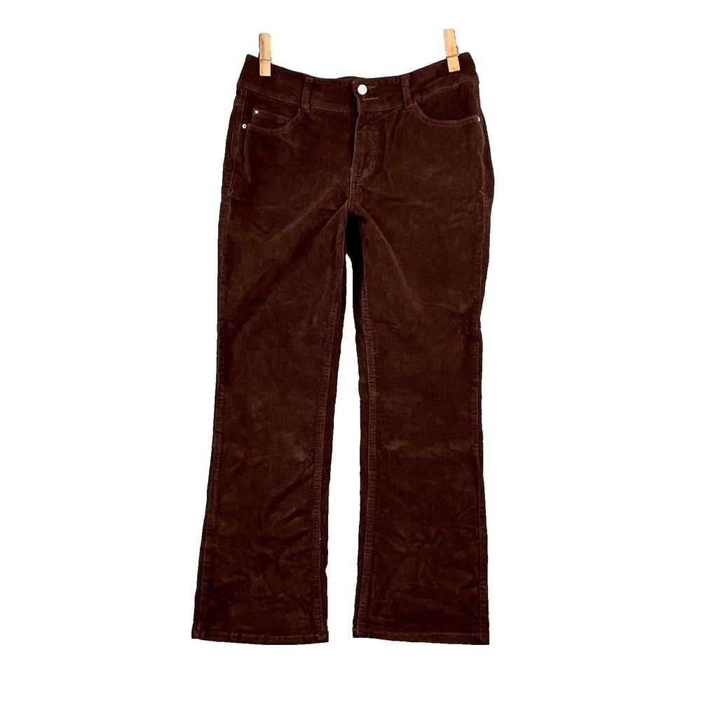 Angels Forever Young Everflex Curvy Bootcut Pants Womens 10/30 Brown Corduroy